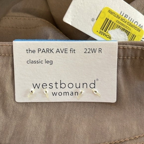 NWT Westbound Woman khaki pants. “The PARK AVE fit” classic leg, size 22WR - Picture 7 of 11